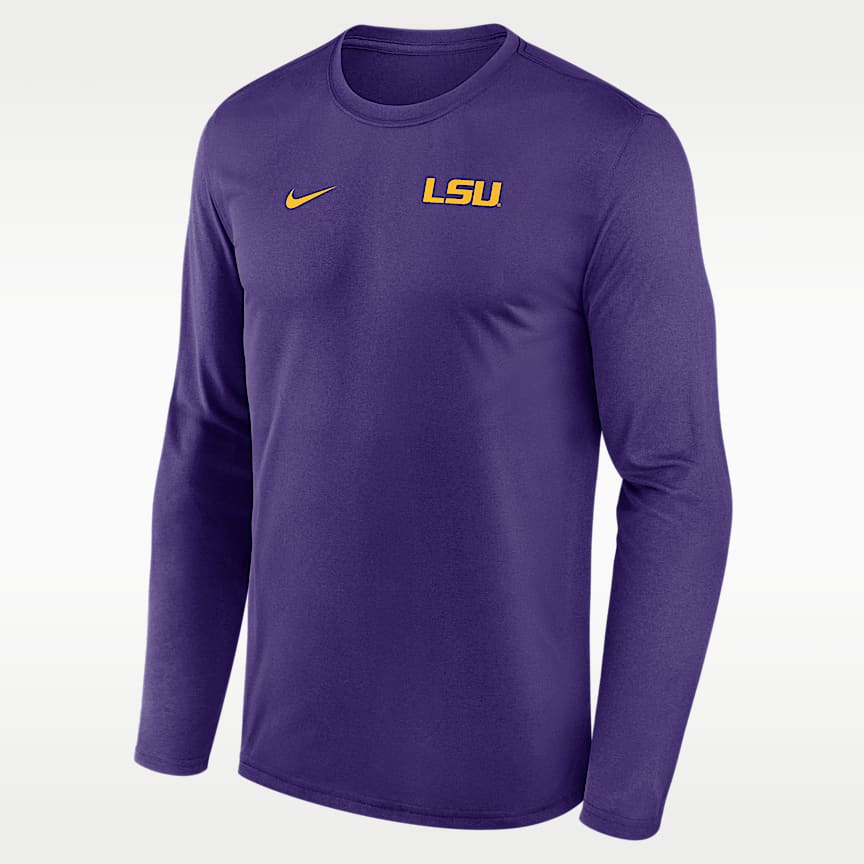 LSU Primetime Stack Legend Men's Nike Dri-FIT College Long-Sleeve